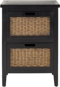 img 3 attached to 🔲 Safavieh American Homes Collection Jonah Black 2-Drawer End Table: Sleek and Functional Storage Solution"