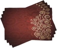 elevate your dining experience with ambesonne burgundy washable placemats логотип