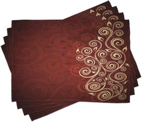 img 4 attached to Elevate Your Dining Experience with Ambesonne Burgundy Washable Placemats