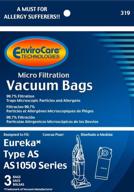 envirocare replacement micro filtration vacuum bags for eureka as uprights - pack of 3 логотип