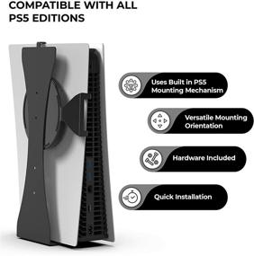 img 3 attached to 🎮 HumanCentric PS5 Wall Mount: Sturdy Metal Bracket to Easily Mount and Conceal Playstation 5 Console on Wall - Compatible with Disc and Digital Versions