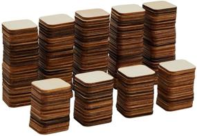 img 2 attached to 🔲 200 Pack of 1x1 inch Round Corner Unfinished Wood Squares for Crafts