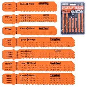 img 4 attached to 🪚 Luckyway 28-Piece Assorted T-Shank Jig Saw Blades Set for Cutting Wood, Plastic, and Metal