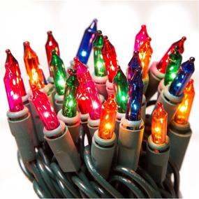 img 1 attached to 🎄 Holiday Wonderland #565223: Illuminate Your Christmas with 100-Count Multi Color Christmas Light Set