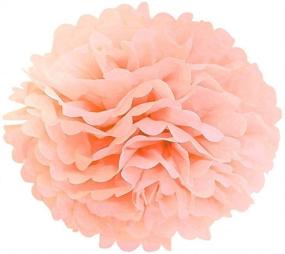 img 3 attached to 🎉 Life Glow 12Pcs Pom Poms Kit - Vibrant 10", 12", 14" Tissue Paper Craft Pom Poms for Beautiful Wedding, Birthday, and Baby Shower Decorations - Nursery Décor in Orange