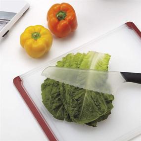 img 2 attached to OXO Good Grips Red Utility Cutting Board - Enhance your Kitchen Prep Experience