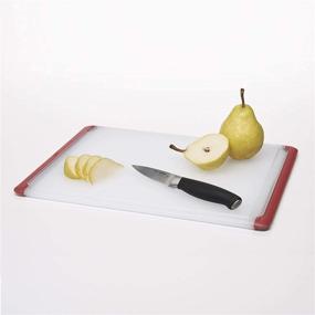 img 3 attached to OXO Good Grips Red Utility Cutting Board - Enhance your Kitchen Prep Experience