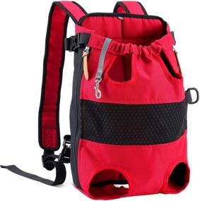 img 4 attached to 🐕 PPETTOM Pet Carrier Backpack - Legs Out Front Dog Holder for Chest, Adjustable Hands-Free Bag for Travel, Hiking, Camping, Biking