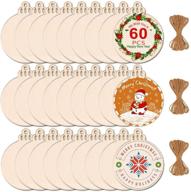🎄 max fun 60pcs diy wooden christmas ornaments: unfinished wood slices for crafts, centerpieces, and holiday decorations logo
