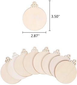 img 1 attached to 🎄 Max Fun 60PCS DIY Wooden Christmas Ornaments: Unfinished Wood Slices for Crafts, Centerpieces, and Holiday Decorations