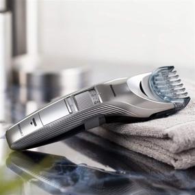 img 3 attached to 🧔 Panasonic ER-GC71 Men's Beard Trimmer: Cordless/Corded Operation, 2 Comb Attachments, 39 Adjustable Trim Settings, Washable