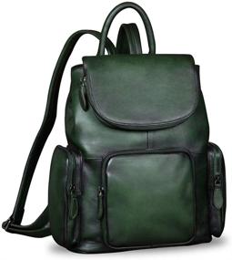 img 4 attached to 🎒 Stylish Darkgray Leather Handmade Rucksack: Women's Handbags & Wallets
