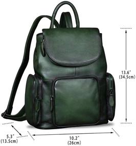 img 1 attached to 🎒 Stylish Darkgray Leather Handmade Rucksack: Women's Handbags & Wallets