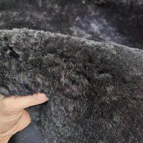 img 2 attached to 🐑 Sheepskin Seat Cover: Luxury Ultra Dense Pelt for Cars, SUVs, Trucks - Genuine Australian Sheepskin Seat Cushion with Easy Installation - Natural Pure Wool, Universal Fit - 1pc, Black