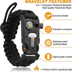img 1 attached to Регулируемые браслеты Oadnfa Adventurer Starter Emergency