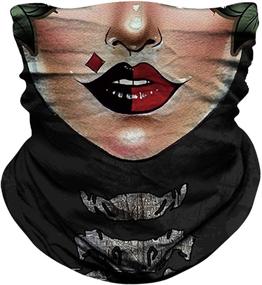img 4 attached to 🧣 NTBOKW Bandana Face Mask for Men and Women - Seamless Neck Gaiter Scarf Mask with Sun, Wind, and Dust Protection - Ideal for Motorcycle Riding, Biking, Fishing, Hunting, Festivals, Raves, and Outdoor Activities - Stylish 3D Skull Skeleton Pattern