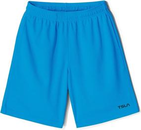 img 1 attached to TSLA Boys' Athletic Shorts: Quick Dry Pull On for Basketball, Running, Active Sports, Workout, and Gym