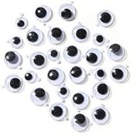 darice 45-piece round sticky back craft eyes - 10mm: a must-have for your art & craft projects! logo