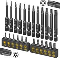 🔒 24-piece security torx bit set by amartisan - tamper resistant star bits set with s2 steel, 1" and 2.3" long t5 - t40 logo