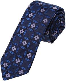 img 4 attached to 👔 Dan Smith Slim Necktie: Microfiber Skinny Tie in a Box - Patterned Design