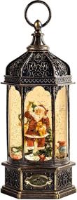 img 4 attached to 🎅 Magical Christmas Musical Snow Globe with Swirling Glitter Water Lantern and Santa Ornaments: Bluetooth Speaker Decoration for Home