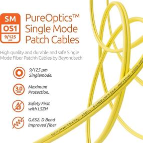 img 1 attached to 🔌 Beyondtech LC to LC Fiber Patch Cable - Single Mode Duplex - 3m (9.84ft) - 9/125um OS1 LSZH - PureOptics Cable Series