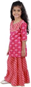 img 2 attached to Ahhaaaa Cotton Jaipuri Kurti Sharara Leheriya