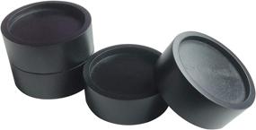 img 4 attached to 🛏️ Xinshidai Bed and Furniture Set of 4 Solid Wood Round Risers in Black - Resistant to Cracks and Floor Scratches