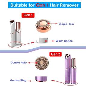 img 3 attached to 🪄 Запасные головки для удаления волос на лице для Gen1 Finishing Touch Flawless Hair Remover - 6 штук, розовое золото с покрытием 18К, как показано по ТВ.