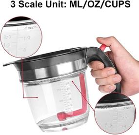 img 3 attached to 🍲 1L Grease Separator Cup with Bottom Release - Enhance Gravy, Soup, Stock, and Oil - Healthy Fat Separator with Strainer - Cooking Essential for Healthier Results