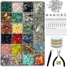 img 4 attached to 💎 Xmada Jewelry Making Kit - 1587 PCS Beads for Jewelry Making, Crystal Beads, Jewelry Plier, Beading Wire, Earring Hooks, Ring, Bracelet Making Kit for Girls and Adults