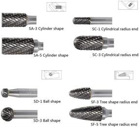 img 2 attached to ⚙️ JESTUOUS Carbide Burr Set - 8pcs 1/4 Inch Shank Diameter Double Cut Edge Rotary Files for Metal Grinding, Polishing, Carving - Die Grinder Kit Drill Bits