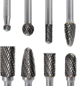 img 1 attached to ⚙️ JESTUOUS Carbide Burr Set - 8pcs 1/4 Inch Shank Diameter Double Cut Edge Rotary Files for Metal Grinding, Polishing, Carving - Die Grinder Kit Drill Bits