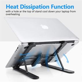 img 1 attached to Gomyhom Foldable Laptop Stand - 6-Level Angle Adjustable for All Laptops and Tablets