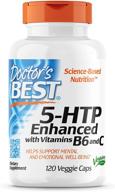 🌿 doctor's best 5-htp enhanced with vitamins b6 & c: non-gmo, vegan, gluten free, soy free (120 veggie caps) logo