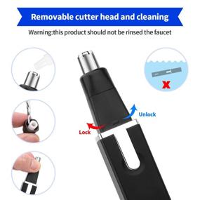 img 3 attached to Rechargeable Painless Nose Hair Trimmer: Easy-to-Clean Eyebrow & Facial Hair Removal for Men and Women - Personal Care Nose Trimming System