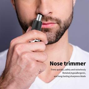 img 1 attached to Rechargeable Painless Nose Hair Trimmer: Easy-to-Clean Eyebrow & Facial Hair Removal for Men and Women - Personal Care Nose Trimming System