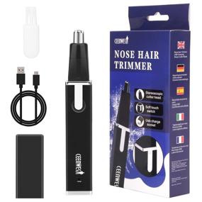 img 4 attached to Rechargeable Painless Nose Hair Trimmer: Easy-to-Clean Eyebrow & Facial Hair Removal for Men and Women - Personal Care Nose Trimming System