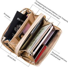 img 2 attached to 🦄 Heaye Unicorn Wristlet: Stylish Perforated Blocking Handbags & Wallets for Women's Wristlets