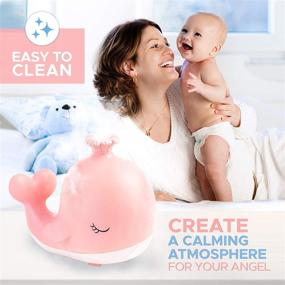 img 2 attached to 🐳 Pink Cute Whale Essential Oil Diffuser with Light - Combo Humidifier and Diffuser for Nursery - Cool Mist Humidifiers For Babies by Roccababy