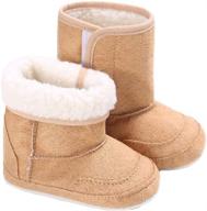 👶 seo-optimized: dejian unisex warm winter boots | soft sole, non-slip snow boots for newborns, infants, and toddlers logo