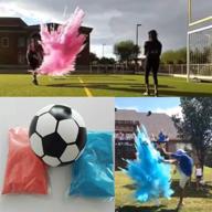 🎉 ultimate gender reveal soccer ball: new spill-proof design, massive size, and perfect photo moments! logo
