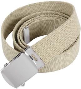 img 1 attached to Rothco Plus Military Belt Chrome Khaki Men's Accessories