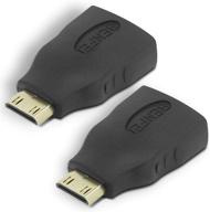 🔌 benfei 2 пака золотыми покрытыми мини-hdmi к hdmi адаптерами для raspberry pi, камера, dslr, планшета и других устройств. логотип