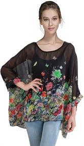 img 1 attached to 👗 Chiffon Camouflage Batwing Women's Clothing in Swimsuits & Cover Ups