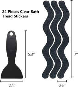 img 3 attached to 🛁 ZARCKER Bathtub Stickers: 24 Non-Slip Adhesive Strips for Safer Bathrooms