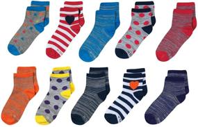 img 2 attached to Stylish 10-Pack: Hanes Girls Fashion Ankle Socks