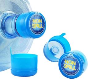 img 4 attached to 🚰 Pack of 20 Non-Spill Water Jug Cap Replacements for 3 & 5 Gallon Bottles, Anti-Splash Peel Caps