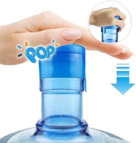 img 1 attached to 🚰 Pack of 20 Non-Spill Water Jug Cap Replacements for 3 & 5 Gallon Bottles, Anti-Splash Peel Caps