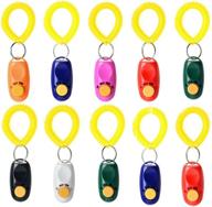 🐾 rocutus colorful pet dog training clicker set - 10 pieces, button clicker with wrist strap to train dogs, cats, horses, and other pets for clicker training logo